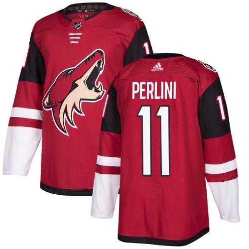 Adidas Men Arizona Coyotes #11 Brendan Perlini Maroon Home Authentic Stitched NHL Jersey->arizona coyotes->NHL Jersey
